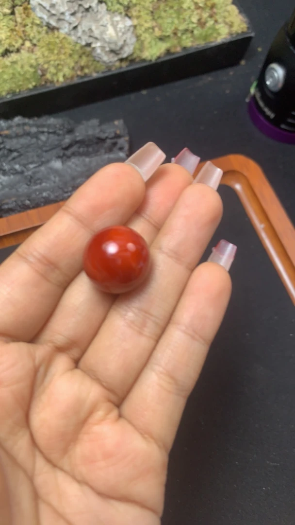 241220-25天然原矿南红18mm圆珠单珠