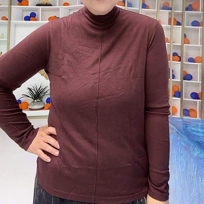 打底衫薄款修身型保暖半高领修身纯色衫秋季9181