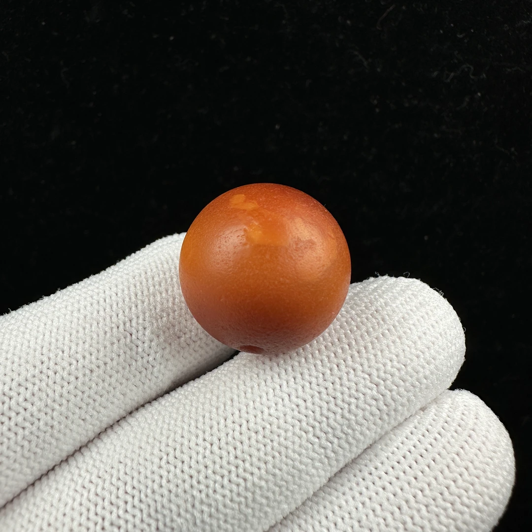 A21-94天然原矿俄料蜜蜡 老蜡单珠19mm 支持复检 假一罚四