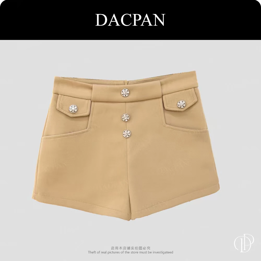 DACPAN-“赫拉神裤”高腰3扣韩版羊毛短裤  2025/盼·PP 8937