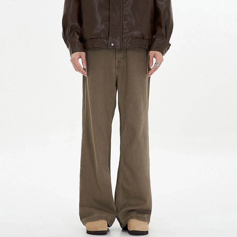 美式复古cleanfitg工装牛仔裤男春季高街vibe直筒休闲裤健身神裤