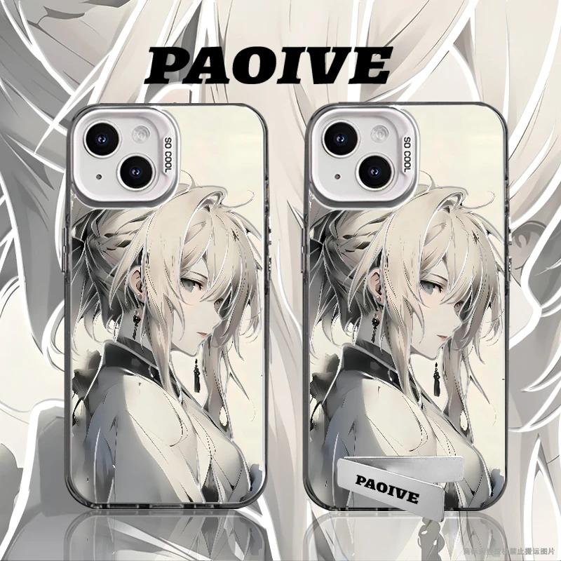 薇尔莉特适用苹果华为vivoiPhone小米三星防摔彩银手机壳