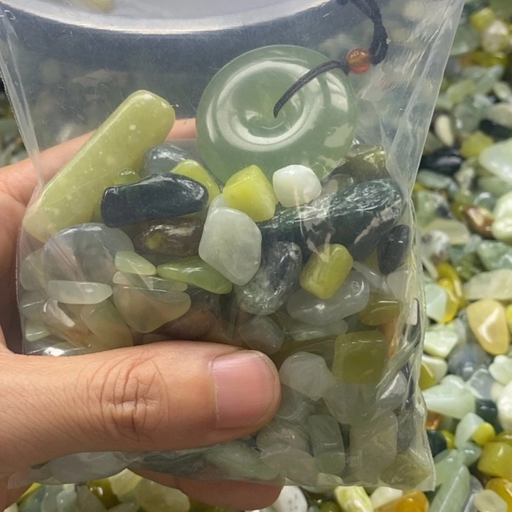 蛇纹石玉未镶嵌鱼缸石
