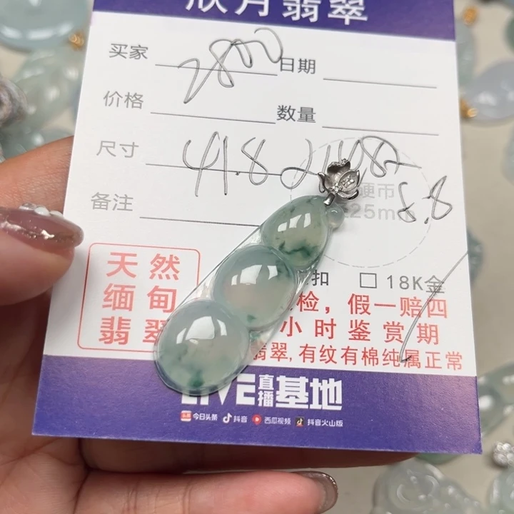 A***.颈饰未镶嵌翡翠天然