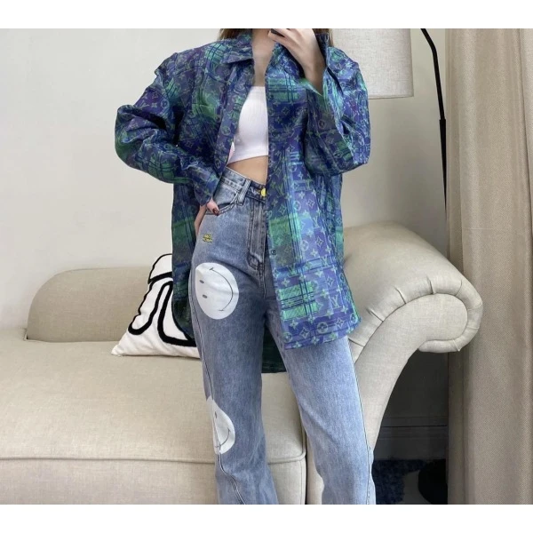 妃鱼/路易威登/聚酯纤维/衬衫/95新/Z821