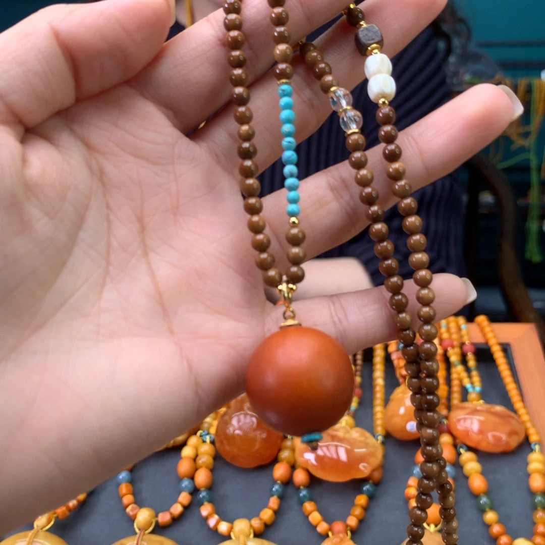 蜜蜡未镶嵌颈饰天然