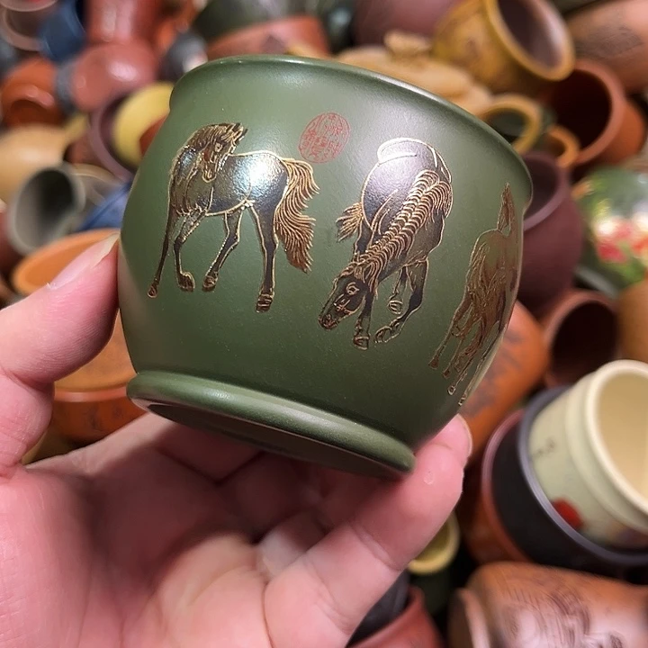 紫砂茶杯全手工紫砂主人杯