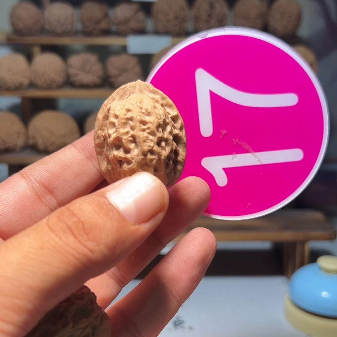 時文玩核桃，粉色17号