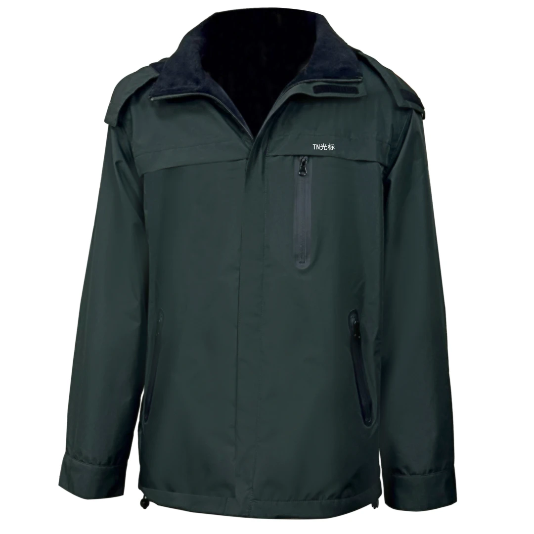 冲锋衣藏青色/纯色火焰蓝（户外保暖防水连帽运动外套）秋冬外套