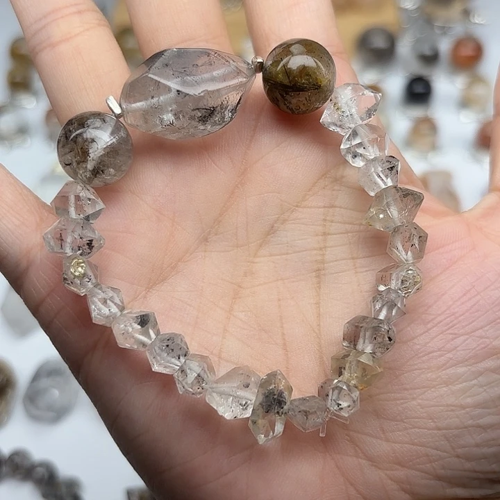 水晶未镶嵌手串闪灵钻手串