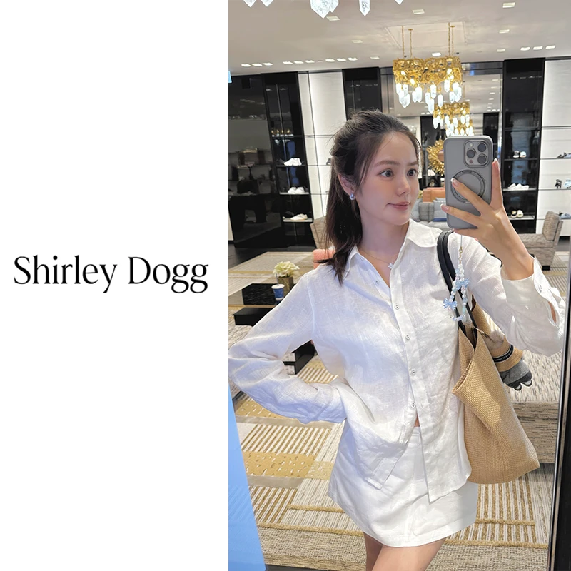 汤元家sd简约气质百搭亚麻衬衫上衣