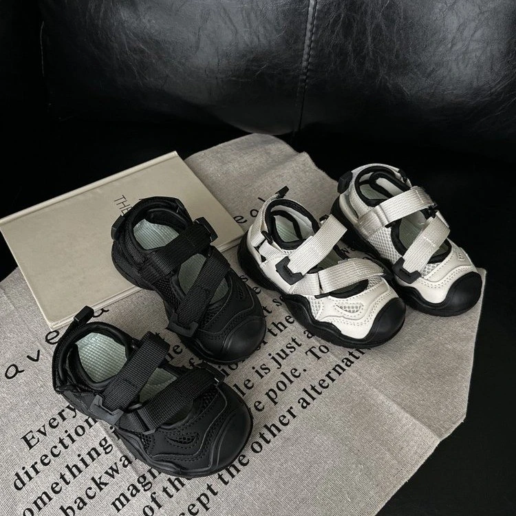 浙浙童鞋2025新款包头夏季网面运动鞋子男女童时尚百搭透气沙滩鞋