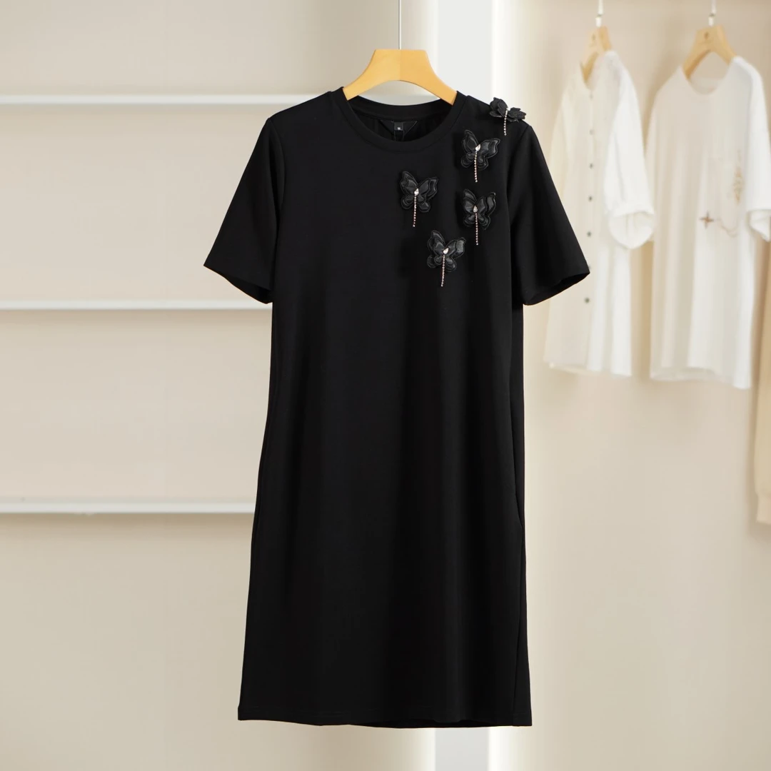 麦迪尚品【白LY】5041663 夏季立体花朵T恤裙品牌撤柜 C4组