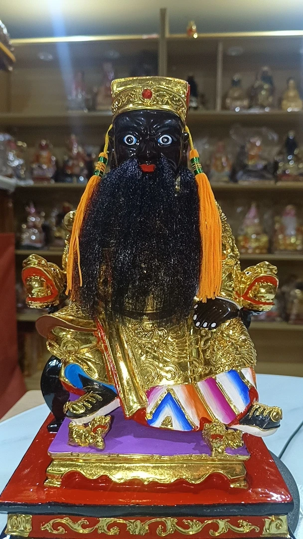 12寸定制款池府王爷佛像香樟木雕定制神像家居摆件