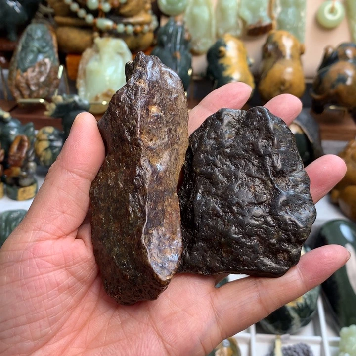 岫岩河磨玉（透闪石质玉）手把件未镶嵌