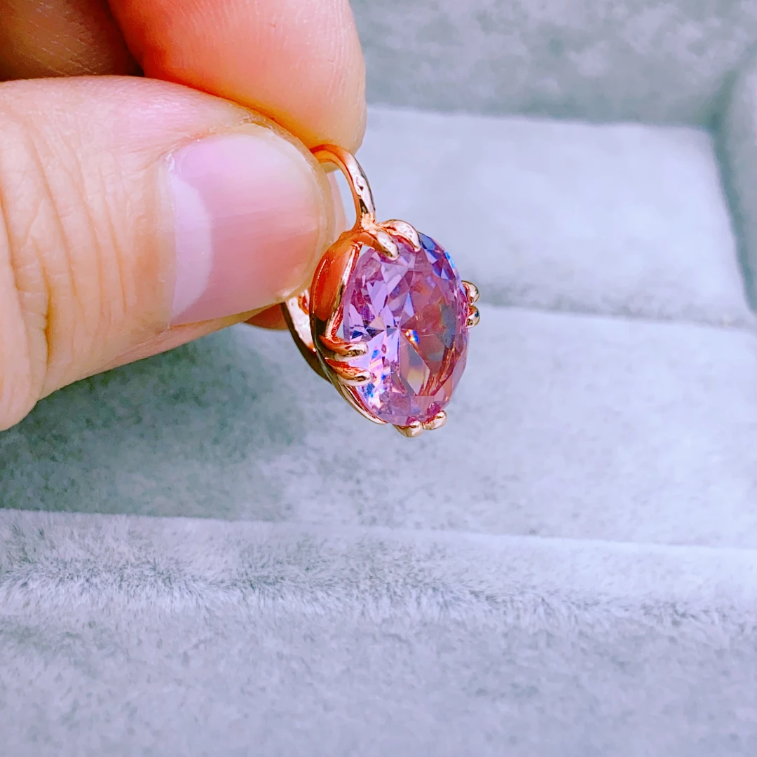 合金玻璃耳饰 粉色nogay精致个性甜美简约百搭耳环时尚轻奢耳扣