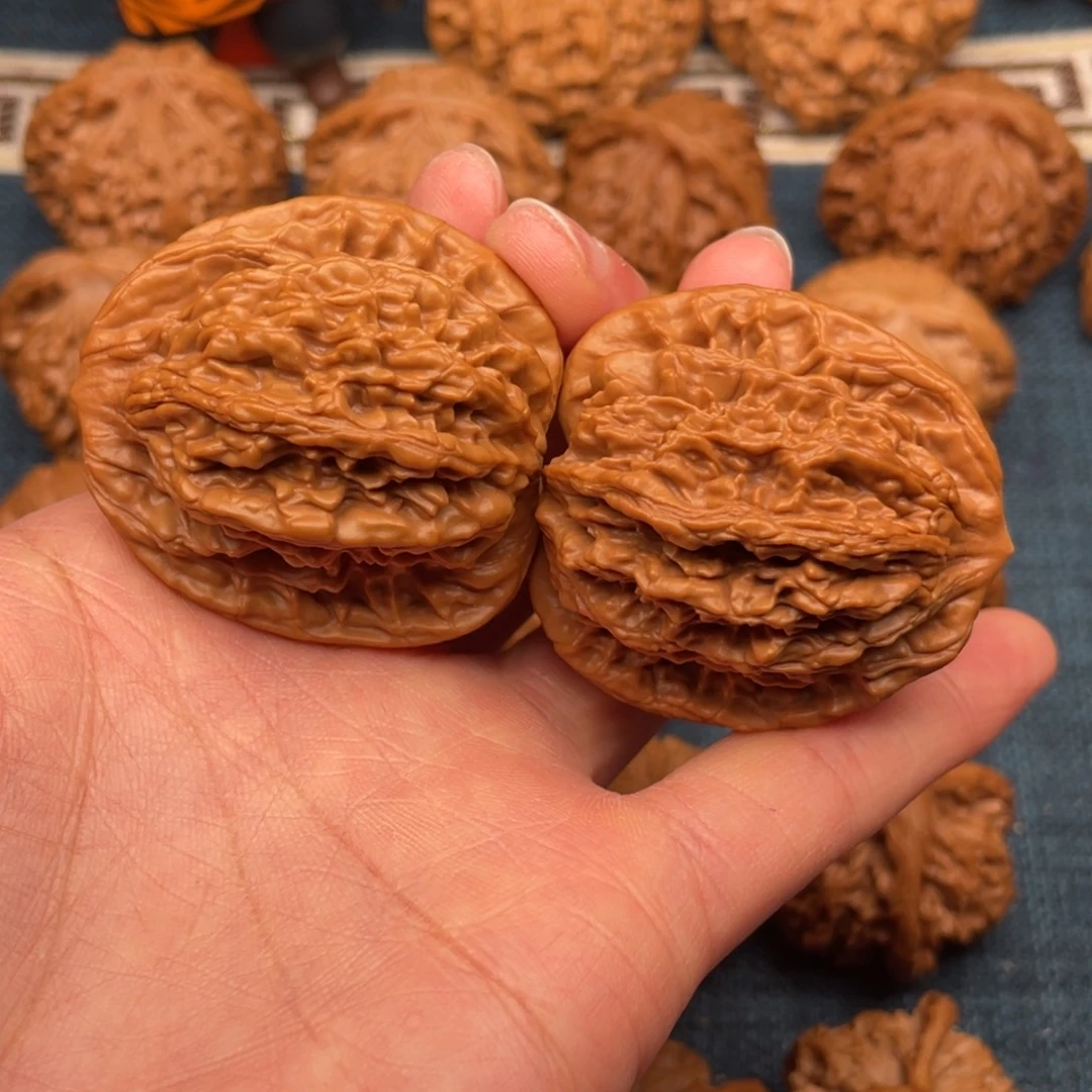 文玩核桃把件41全品毕业高桩三角虎头