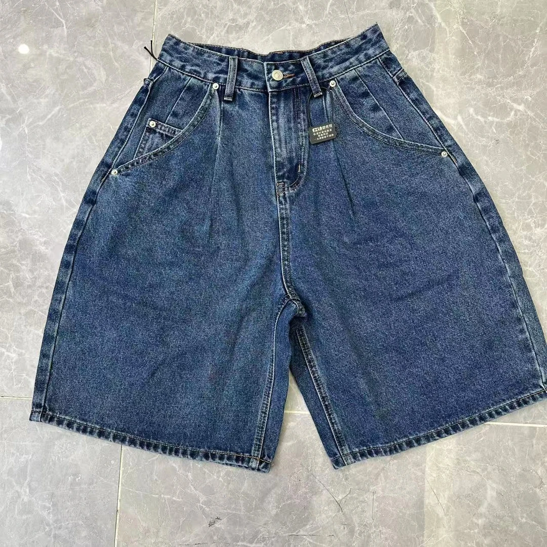 【陈泡泡定制】EZ8580夏季新款复古蓝设计感无弹水洗软牛仔