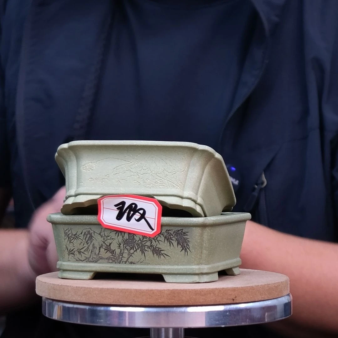 紫砂花盆同喜同喜