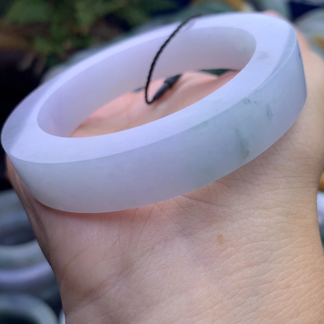 定制翡翠未镶嵌手镯不退不换正圈