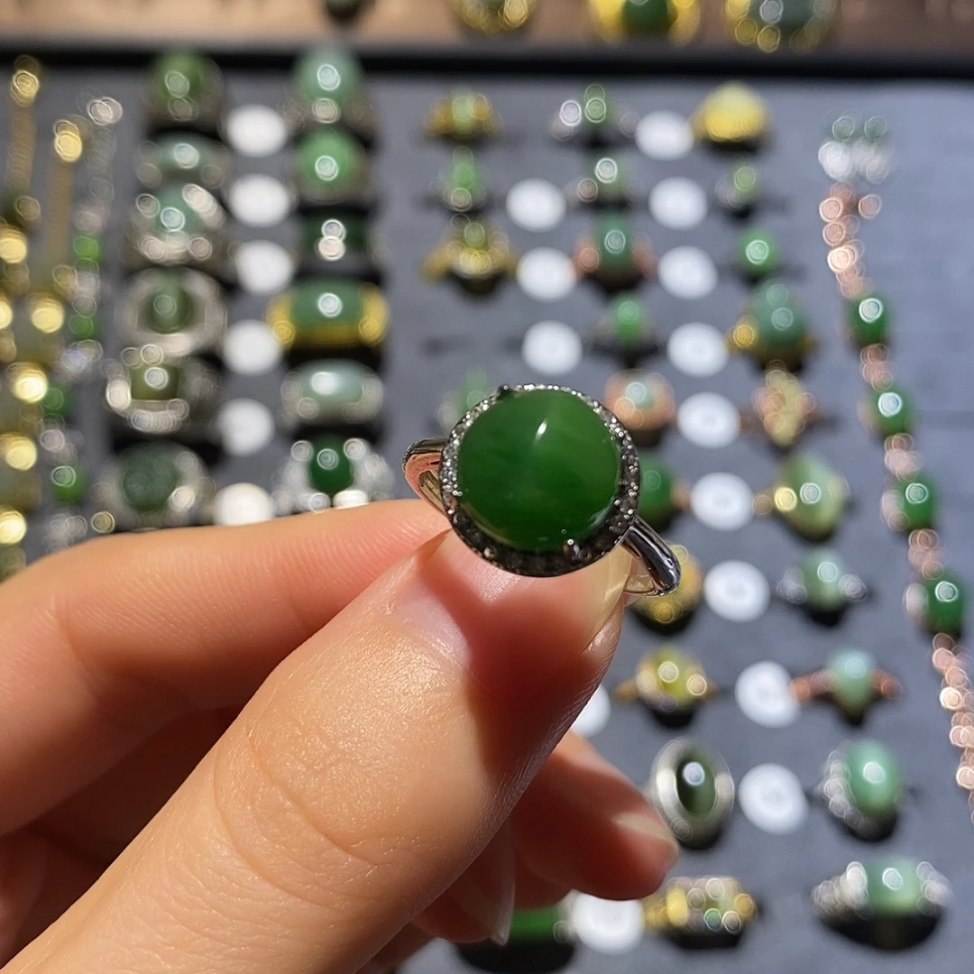 和田玉未镶嵌戒指