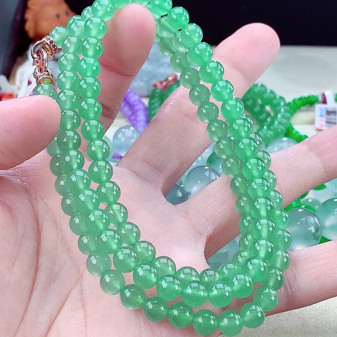 翡翠未镶嵌手链卡6+