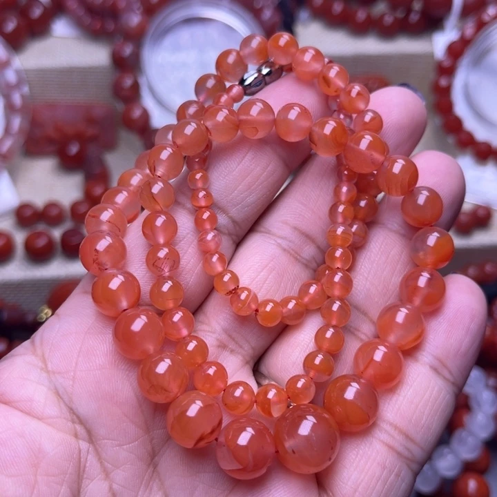 南红玛瑙未镶嵌颈饰项链