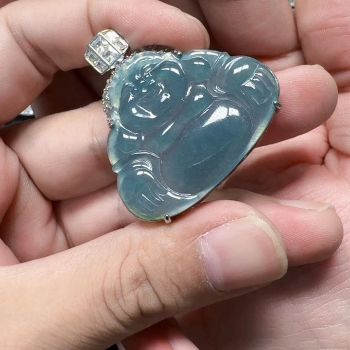 颈饰未镶嵌翡翠天然A货翡翠放漏