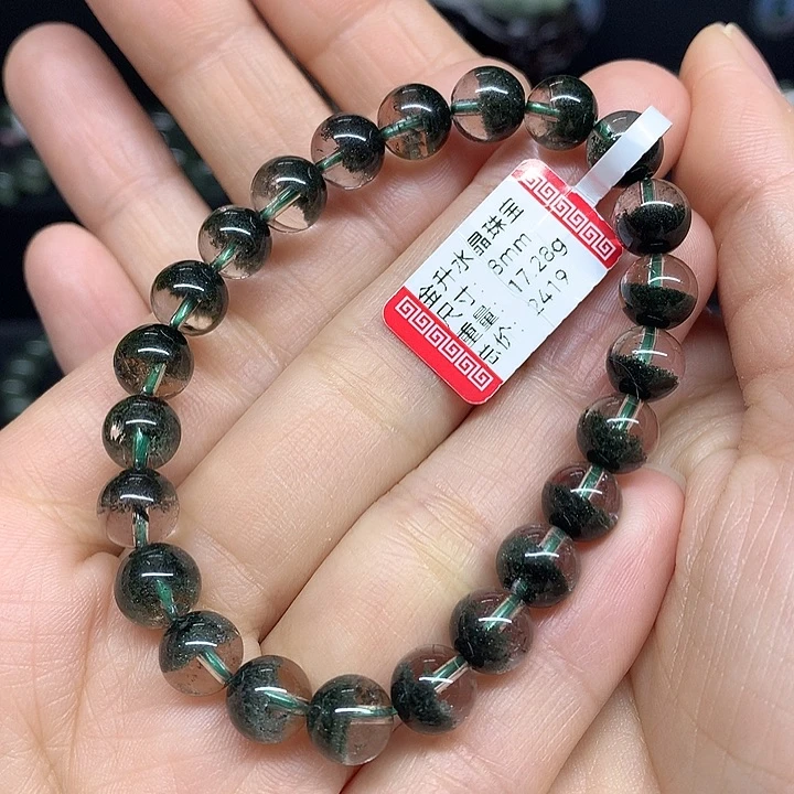 水晶手串未镶嵌臭*女天然水晶