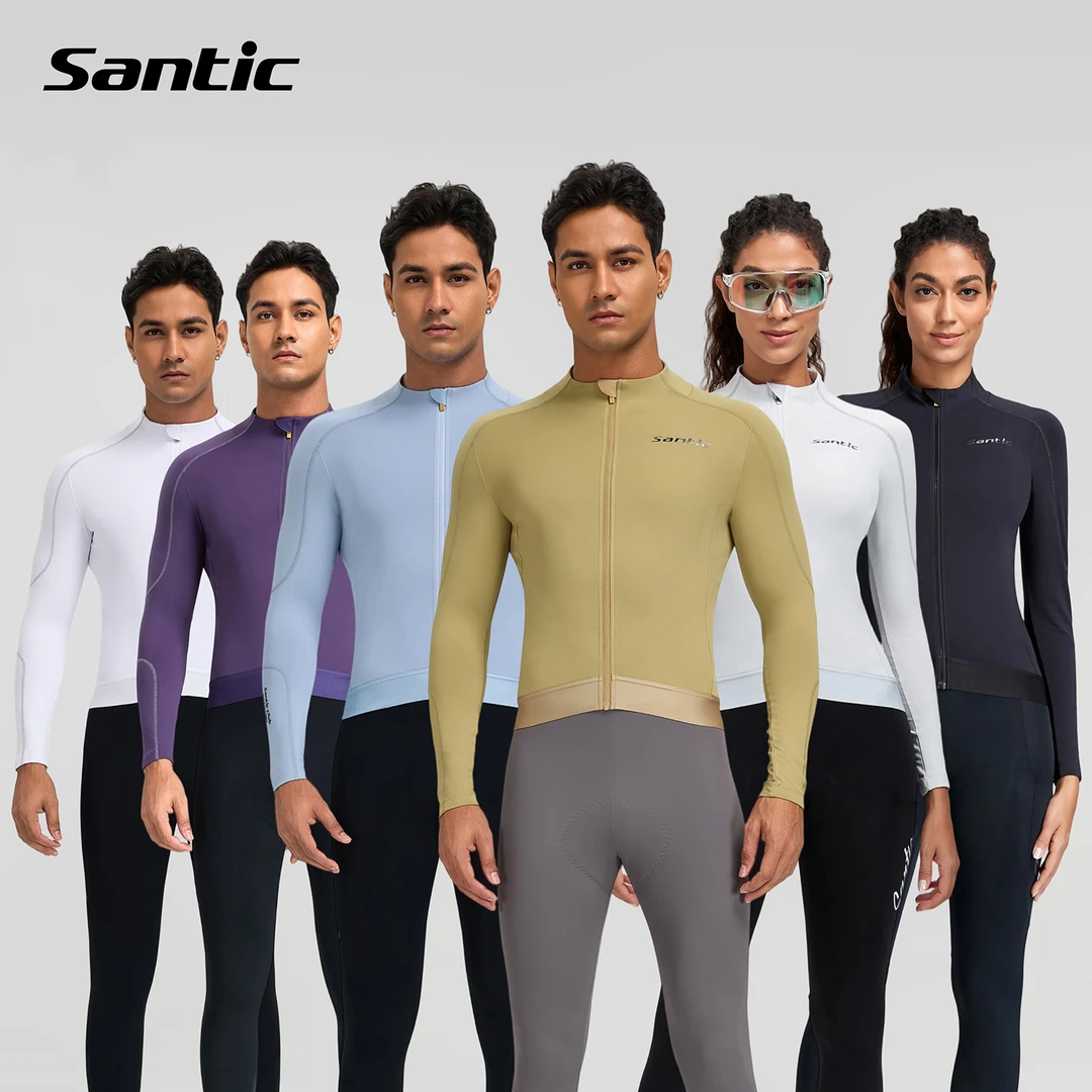 Santic/森地客秋冬中性款抓绒骑行长袖自行车骑行服上衣外套 星轨