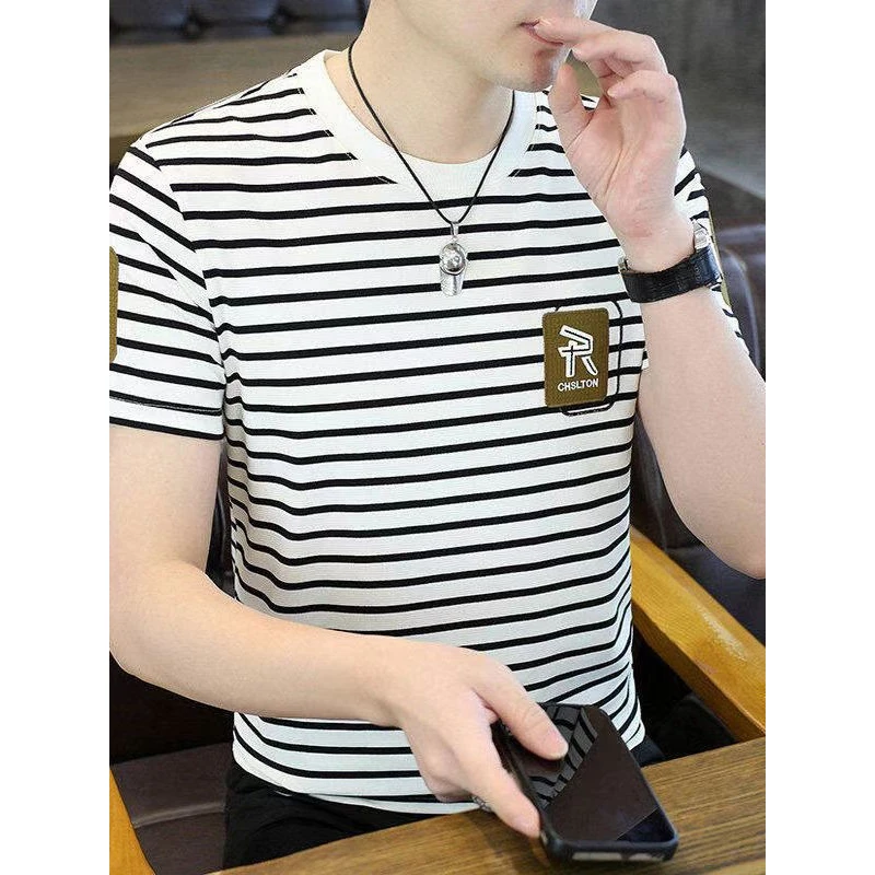 【2539-白色】潮品圆领T恤