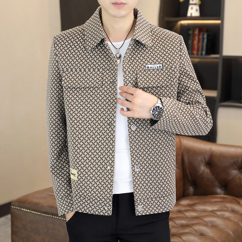 DESITASH新款潮高级感秋季夹克时尚男士休闲外套潮流穿搭潮外衣