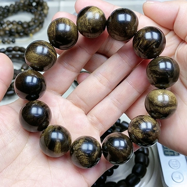 沉香手串迦****价越南芽庄白奇楠沉水料樱子留疤玉化