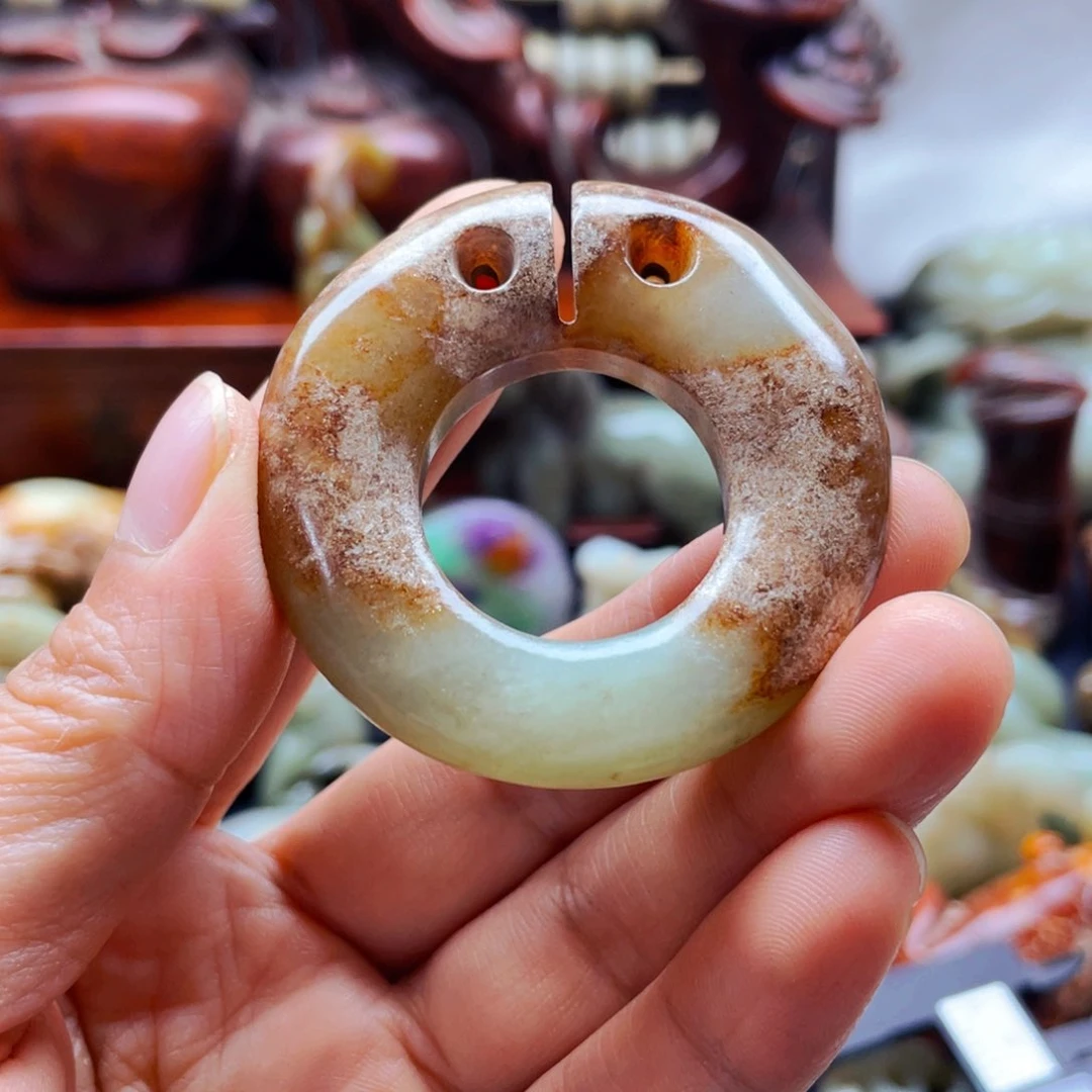白玉菩提吊坠摆件