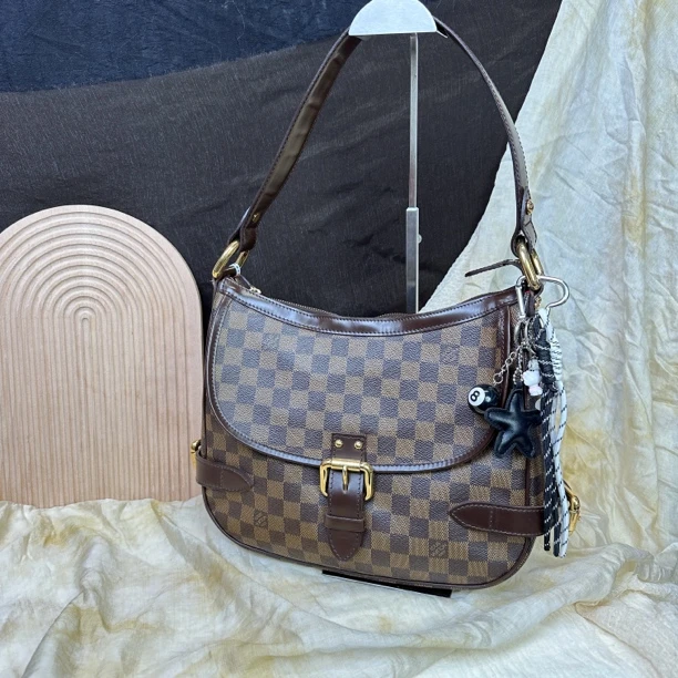 95新 LouisVuitton/路易威登 棋盘格单肩腋下包
