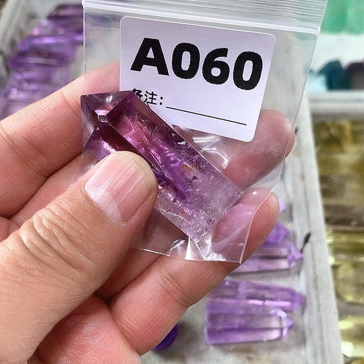 水晶天然水晶柱子A060未镶嵌奶***✨