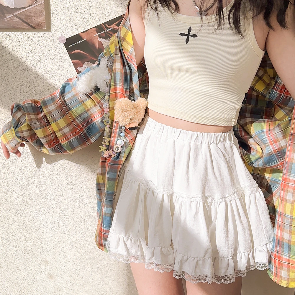 女童夏季短款背心2025新款儿童无袖上衣女大童夏装弹力洋气吊带潮