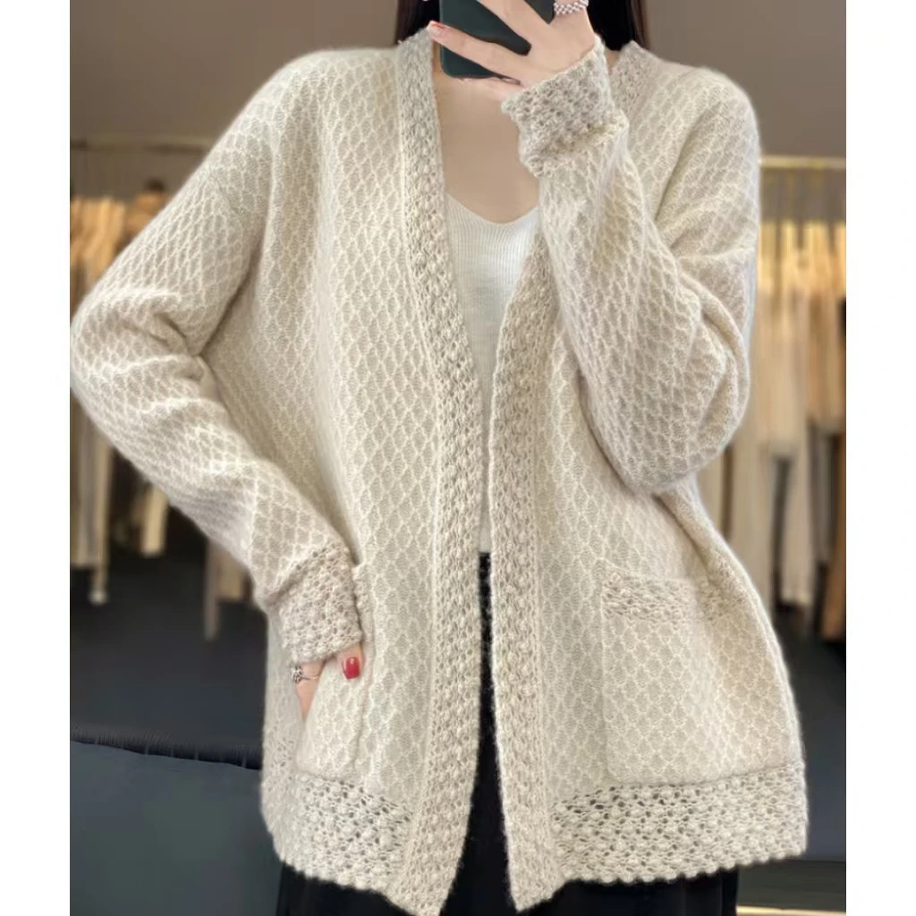 涵玖玥【100羊毛】蜂窝外套艺术款显气质上衣长袖07-8020