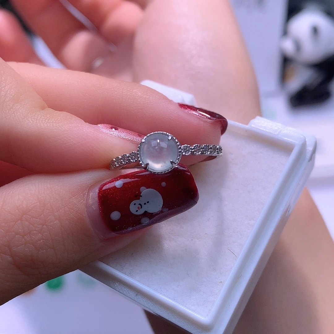 翡翠银S925镶嵌戒指镶嵌