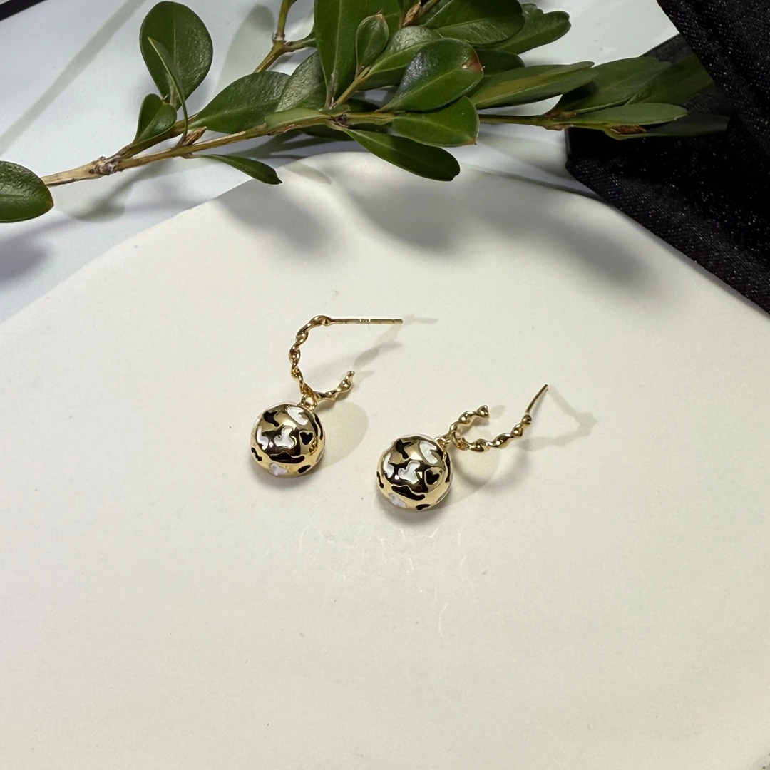 九小尚 铜合金珐琅耳饰 R1621秋季冬季冬天过年耳饰耳环
