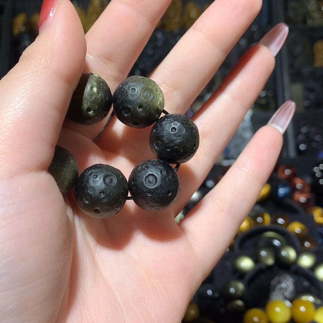 黑曜岩手链未镶嵌趙