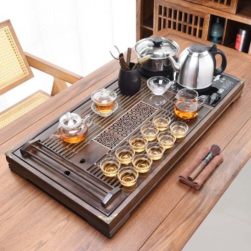 诗朋茶具套装全自动烧水壶一体茶盘整套紫砂家用客厅高档功夫茶台