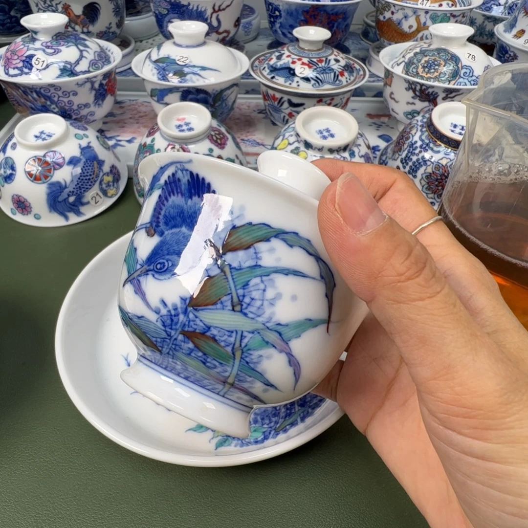 陶瓷景德镇纯手工纯手绘茶具木木10