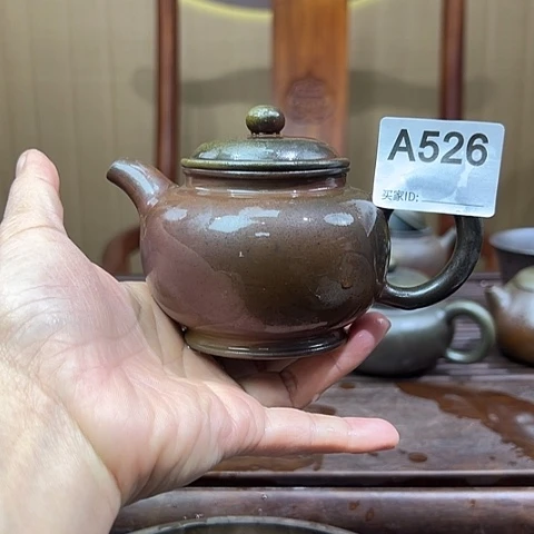 戬谷龙窑坭兴陶柴烧茶壶526