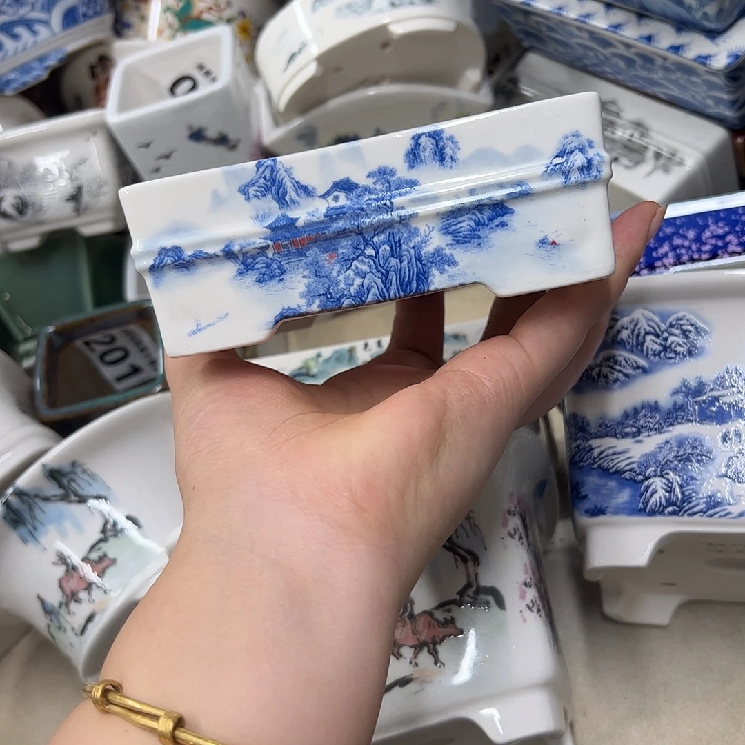 紫砂花盆913号瑕疵12/9/4cmm