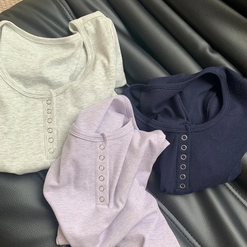 【8622】大码女装胖mm纽扣圆领正肩短袖T恤夏季纯色简约小衫上衣