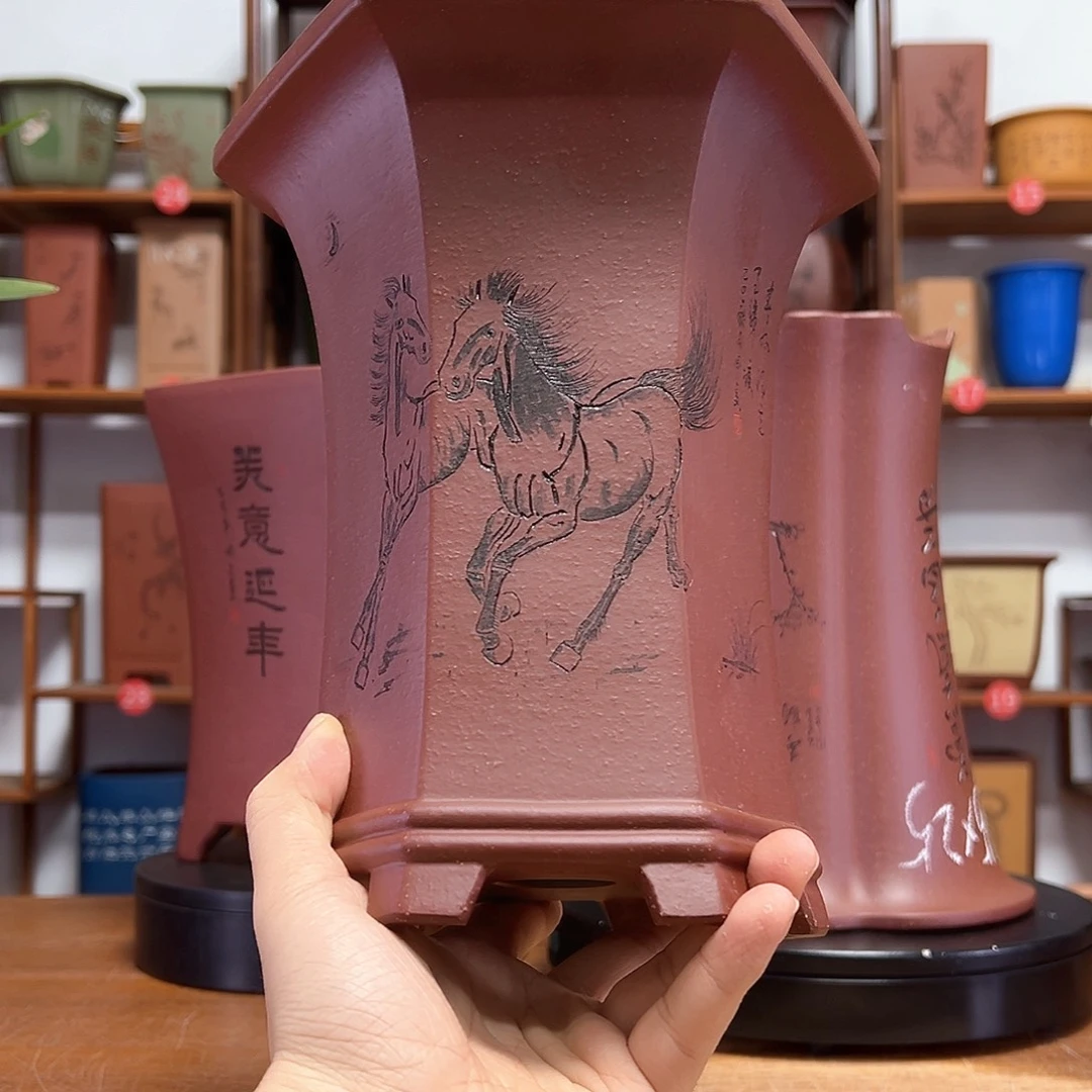 花盆紫砂周之夏精品紫砂花盆