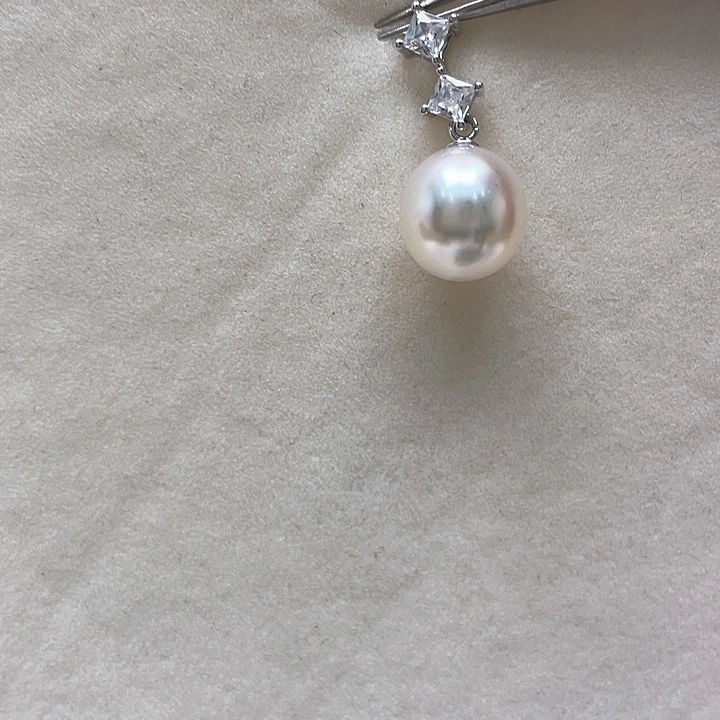 吊坠(不含链)海水珍珠银S925镶嵌