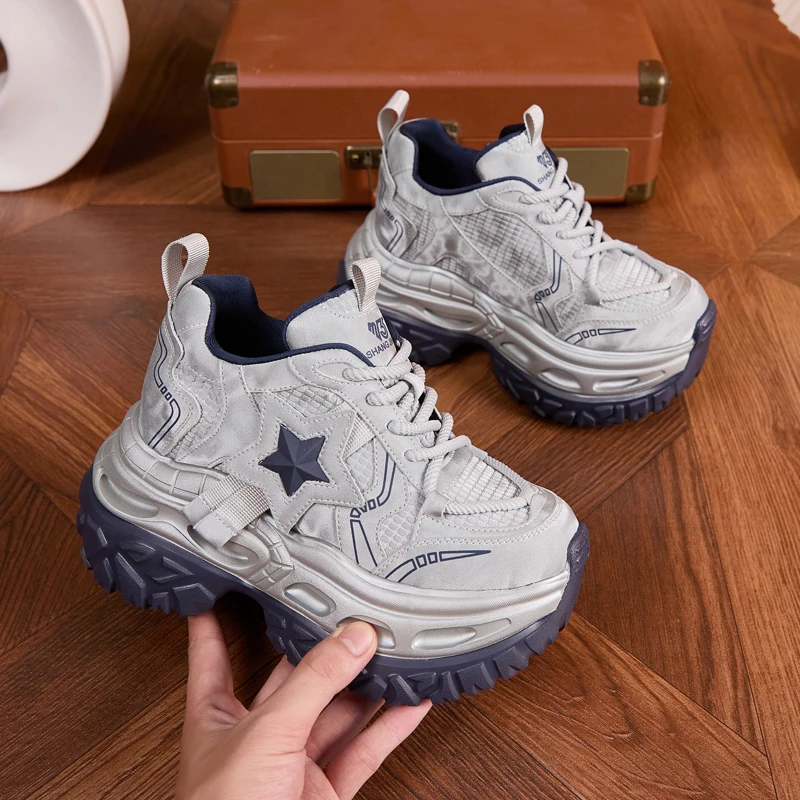 厚底老爹鞋女2025新款秋冬休闲运动鞋松糕底百搭明星同款百搭鞋子
