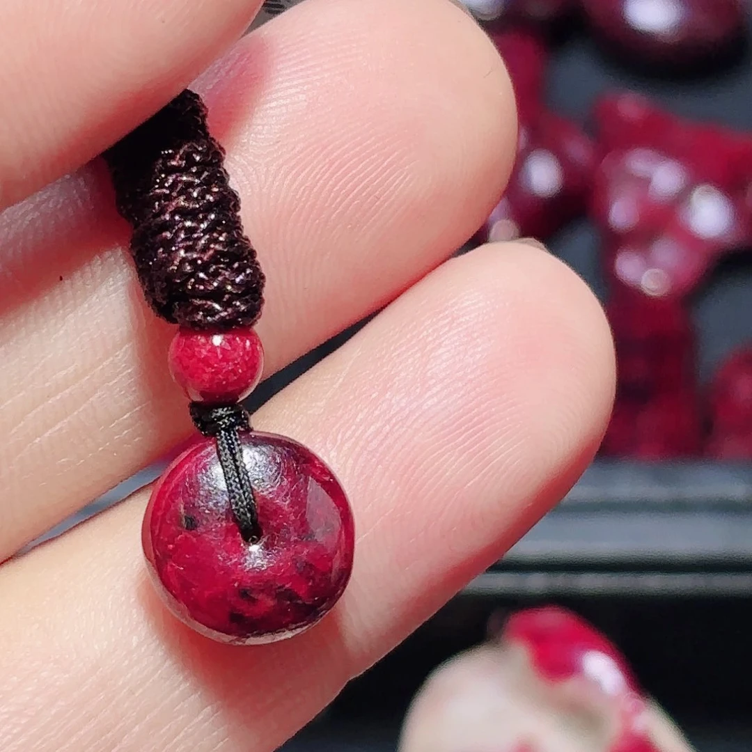 天然辰砂逸**庐原矿平安扣2.7克